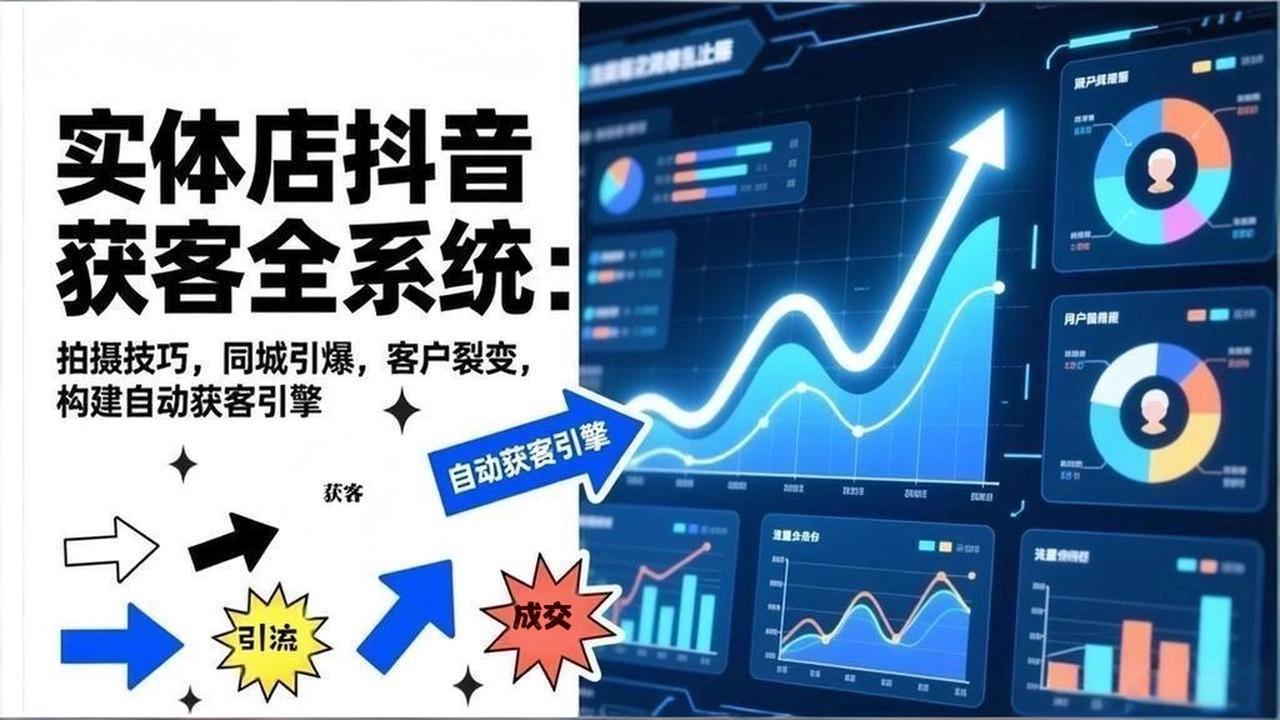 2026实体店抖音获客全系统：拍摄技巧，同城引爆，客户裂变，构建自动获客引擎-小目标云网创