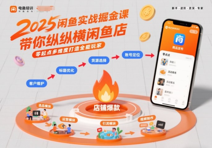 2025闲鱼实战掘金课，带你纵横闲鱼店，零起点多维度打造全能玩家-小目标云网创