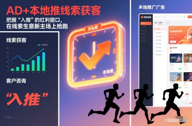 AD+本地推线索获客，把握“入推”的红利窗口，在线索生意新主场上抢跑-小目标云网创