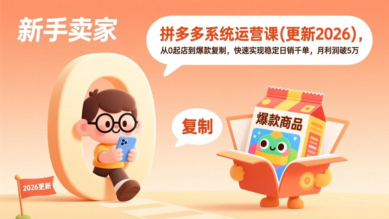拼多多系统运营课(更新4月-opc资源站