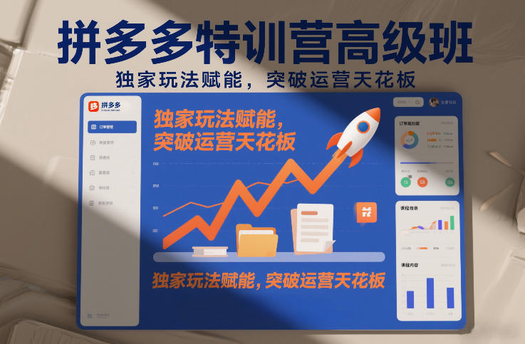 拼多多特训营高阶班，独家玩法赋能，突破运营天花板(更新26年1月)-小目标云网创