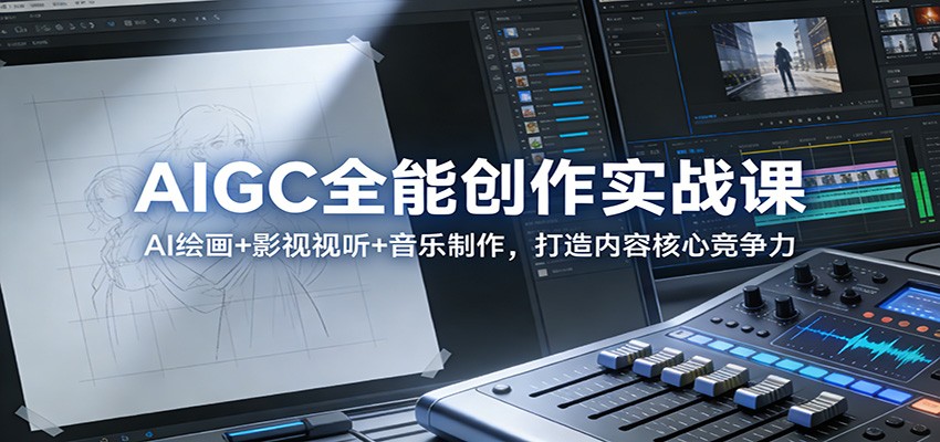AIGC全能创作实战课：AI绘画+影视视听+音乐制作，打造内容核心竞争力-小目标云网创