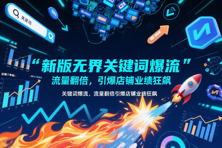 新版无界关键词爆流，流量翻倍，引爆店铺业绩狂飙-小目标云网创