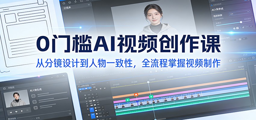0门槛AI视频创作课：从分镜设计到人物一致性，全流程掌握视频制作-小目标云网创