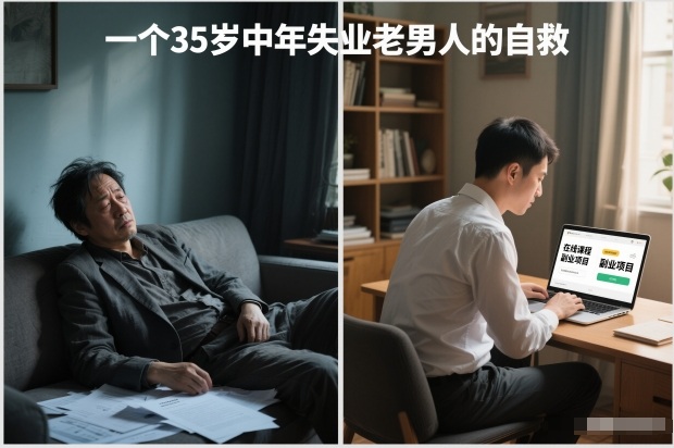 付费文章：一个35岁中年失业老男人的自救-灵感工坊云网创