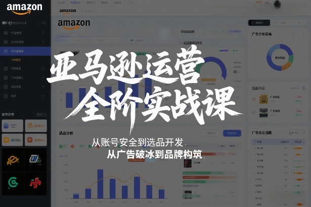 亚马逊运营全阶实战课，从账号安全到选品开发，从广告破冰到品牌构筑(更新2026)-小目标云网创