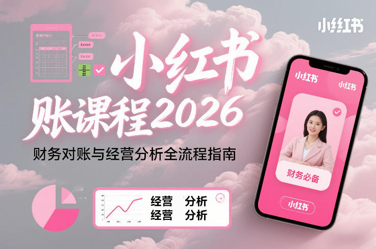 小红书对账课程2026，财务对账与经营分析全流程指南-小目标云网创